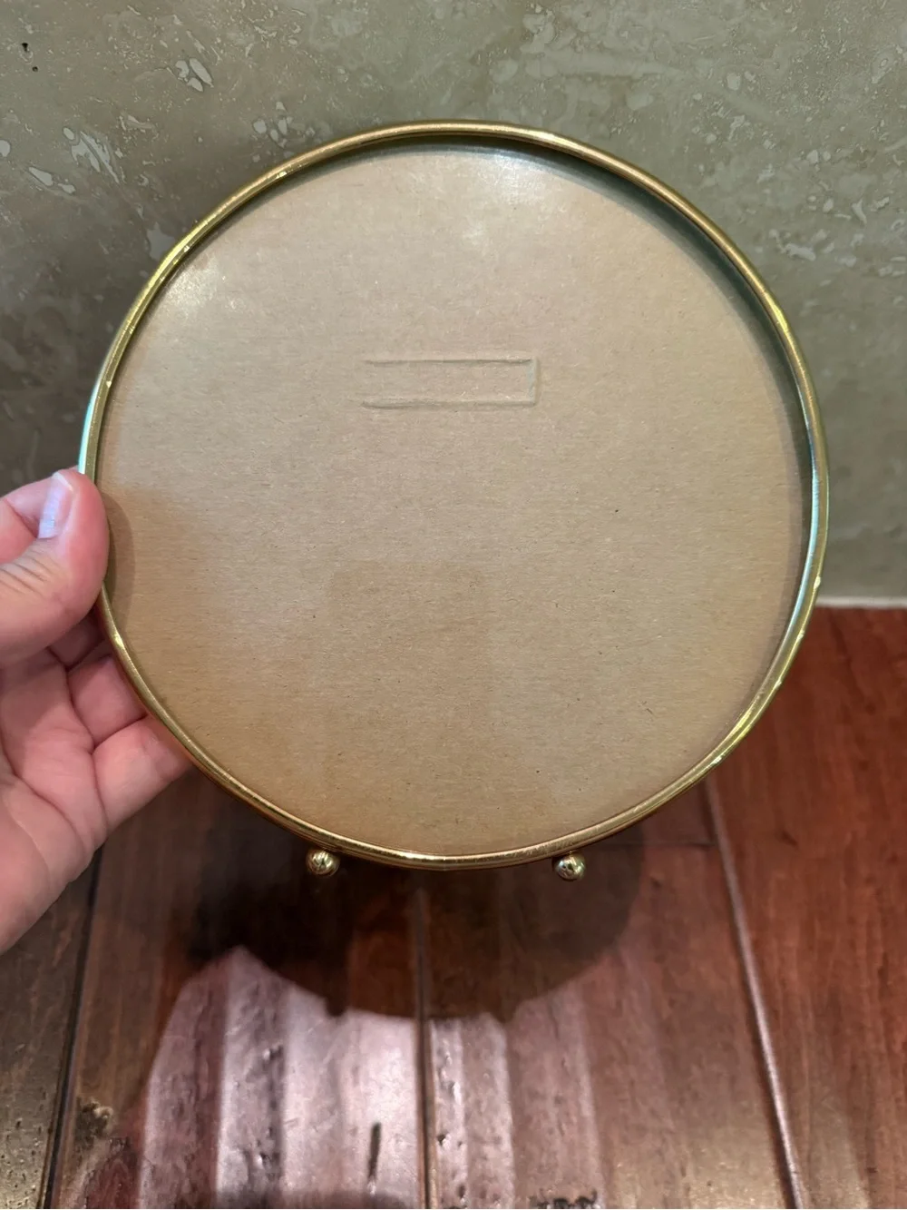 Vintage Round Gold Picture Frame 7”
